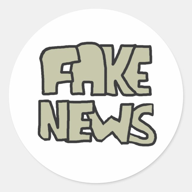 Fake News Classic Round Sticker (Front)