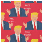 Fake News Donald Trump cartoon 2024 election Fabric