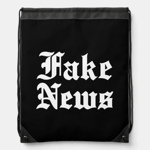 Fake News Drawstring Bag
