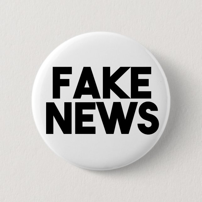 Fake News fashionable Post Truth Pinback Button (Front)
