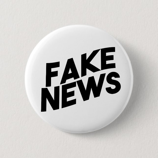 Fake News fashionable Post Truth Pinback Button (Front)