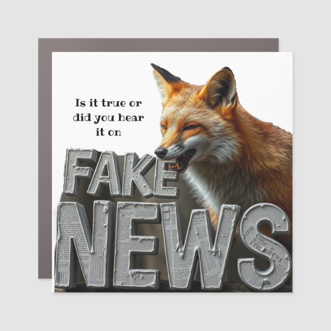 Fake News Fox Kamala Custom Funny Humor Media  Car Magnet (Front)