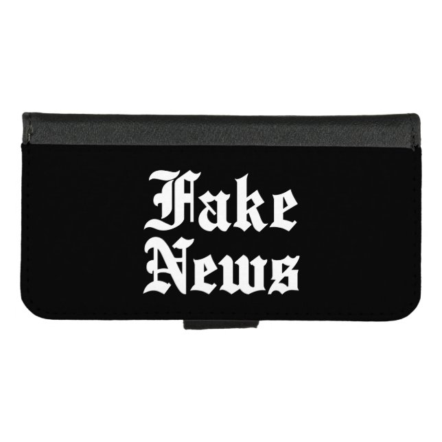 Fake News iPhone Wallet Case (Front (Horizontal))