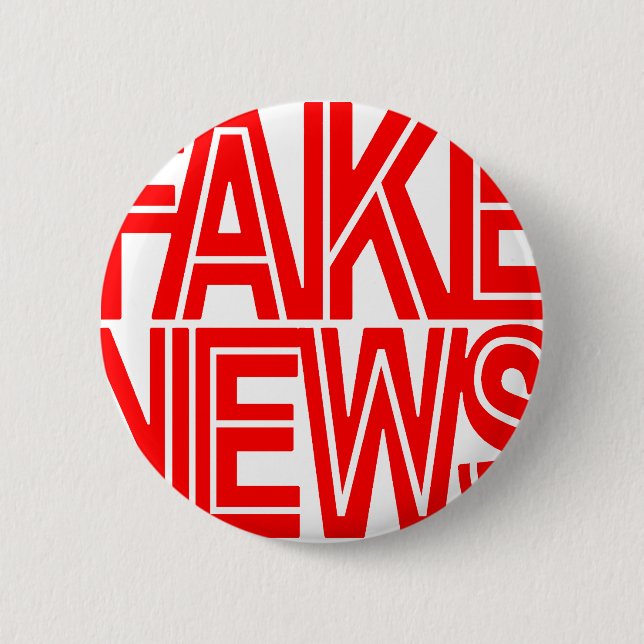 FAKE NEWS LOGO PINBACK BUTTON (Front)