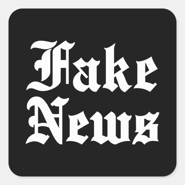 Fake News Square Sticker (Front)