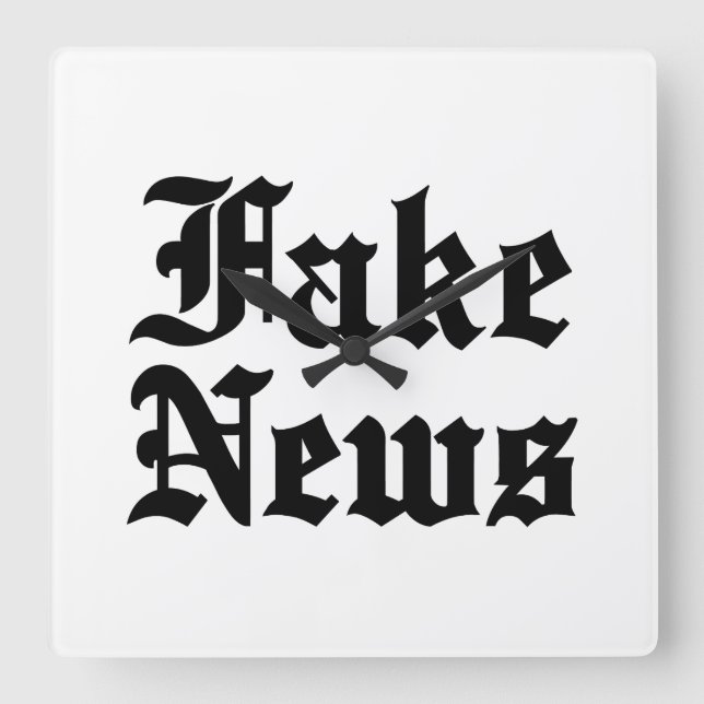 Fake News Square Wall Clock (Front)