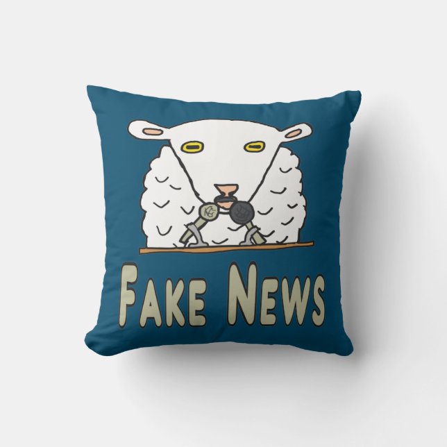 Fake News Throw Pillow (Front)