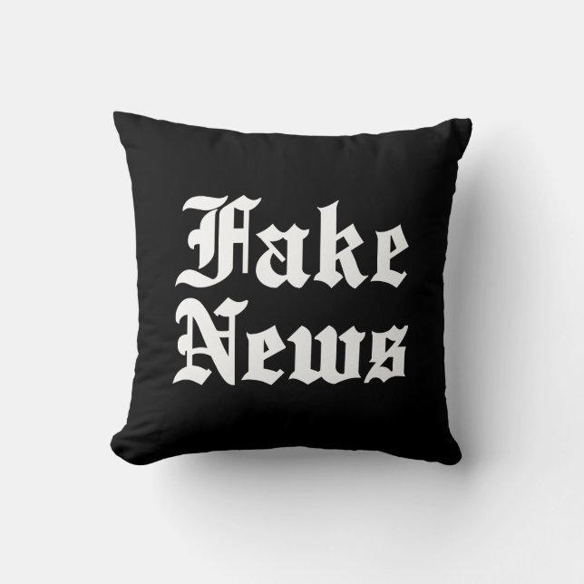 Fake News Throw Pillow (Front)
