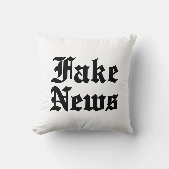 Fake News Throw Pillow (Front)