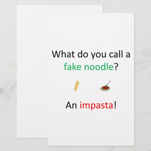 Fake Noodle Joke (Front/Back)