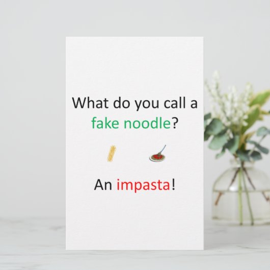 Fake Noodle Joke (Standing Front)