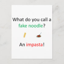 Fake Noodle Joke Postcard