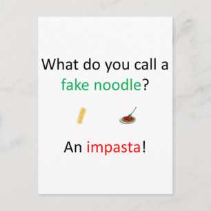 Fake Noodle Joke Postcard