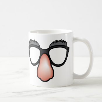 Fake Nose And Glasses Funny Mug by FunnyBusiness at Zazzle