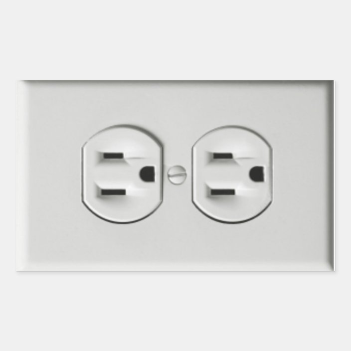 Fake Outlet Prank Sticker Zazzle 5635