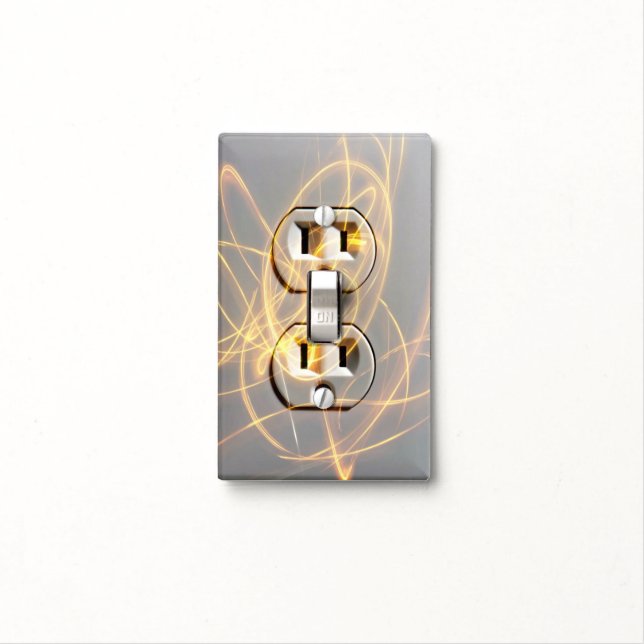 Fake Outlet Prank Sticker Light Switch Cover (In Situ)