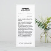 Fake Parking Violation Ticket (Standing Front)