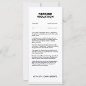 Fake Parking Violation Ticket (Front)