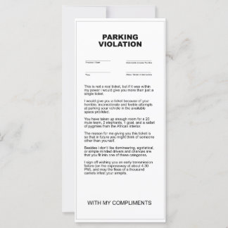 Fake Parking Violation Ticket