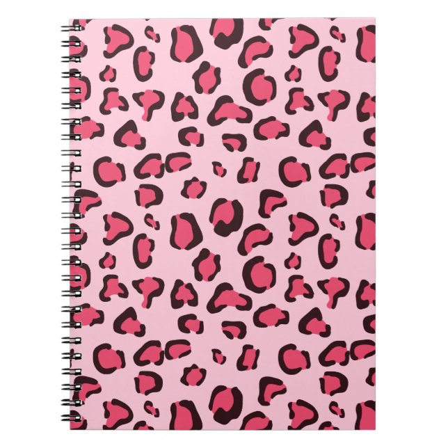 Fake Pink Leopard Print Notebook (Front)