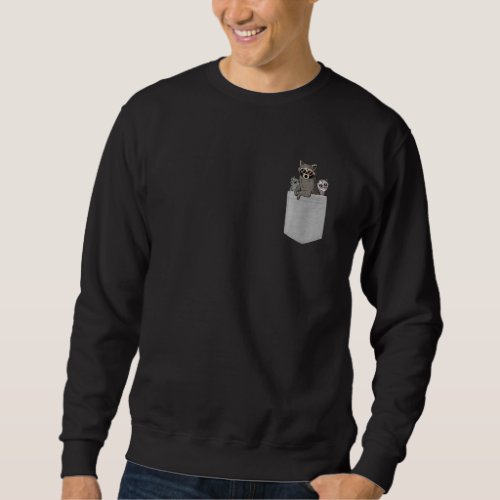 Fake Pocket Opossum Raccoon Rat Funny Animals Garb Sweatshirt