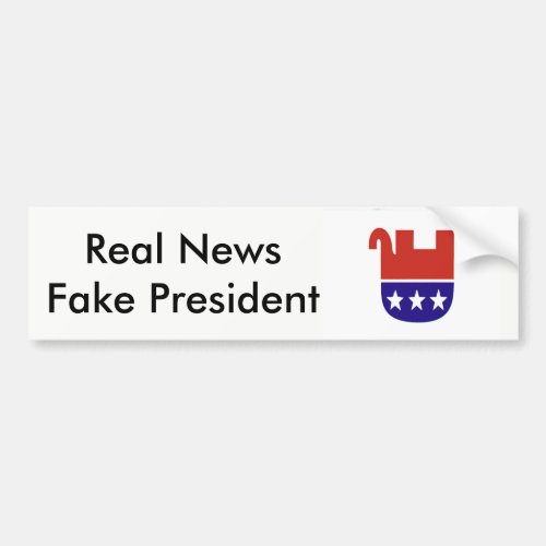 Fake President Trump Bumper Sticker