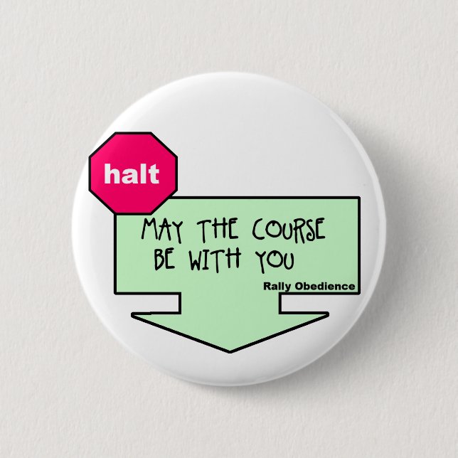 Fake Rally Sign Pinback Button (Front)