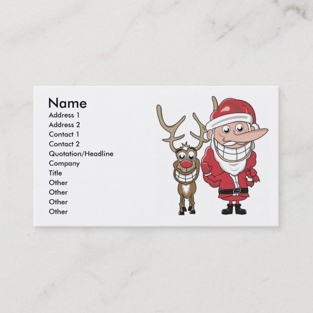 Fake Santa Business Card (Front)