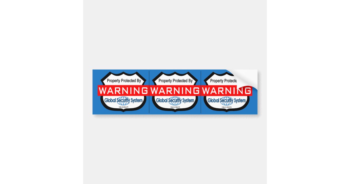 Warning Stickers. Security System Custom Decals for Cars