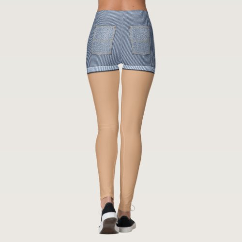 Fake Shorts Leggings - Don't want to expose your skin to the sun but also want to appear that you have skin? Well, here ya go. Click Customize it to change the "skin" tone.