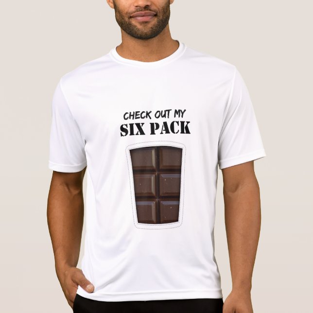 Fake Six Pack Abs (Chocolate) T-Shirt (Front)