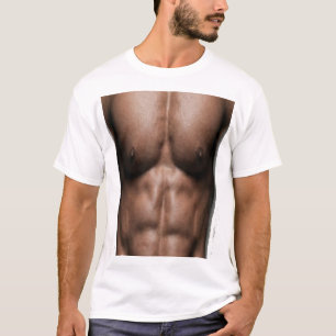 Fake Six Pack Abs Funny Gym Humor T-Shirt