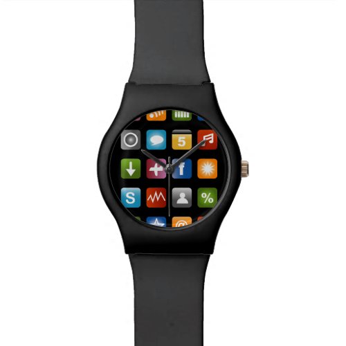 Fake smartphone watch with app icons