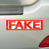 Fake Stamp Bumper Sticker (On Car)