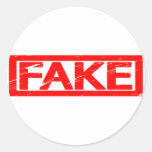 Fake Stamp Classic Round Sticker
