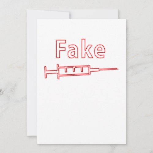 Fake Vaccine symbol COVID 19 virus facts Corona Holiday Card