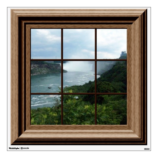Fake Window Decal Niagara Falls View Mural (Front)