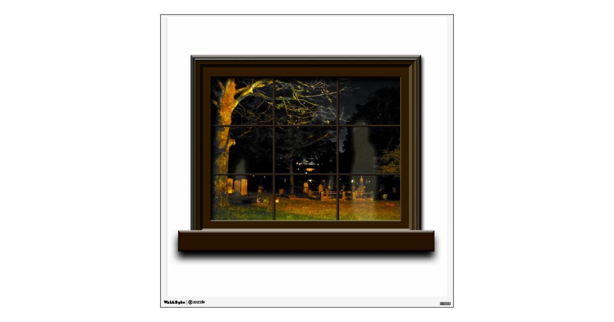 Fake Window Graveyard Halloween Prop Haunted House Wall ...