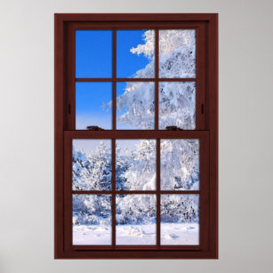 Snowy Window View Art Print for Sale by MetallicWings15