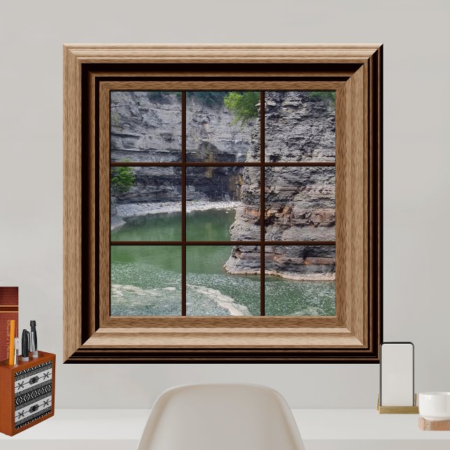 Fake Window View Beautiful River Gorge Peaceful Poster (Creator Uploaded)
