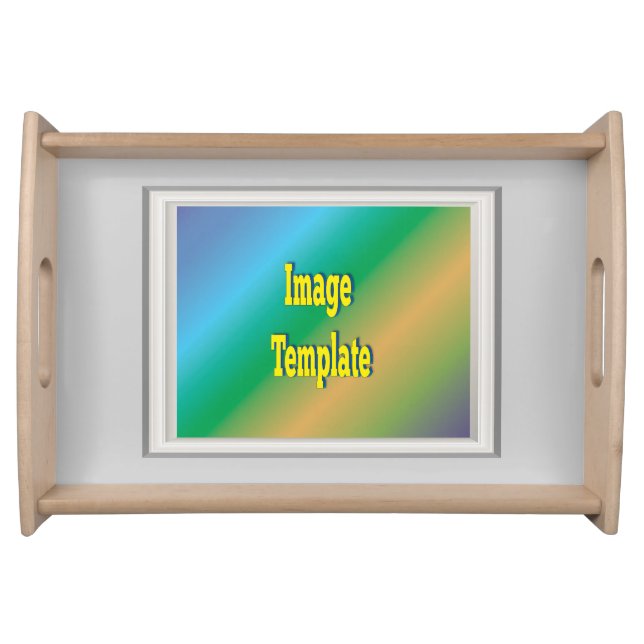 Fake Window View  🌿 Custom Scene Serving Tray (Front)