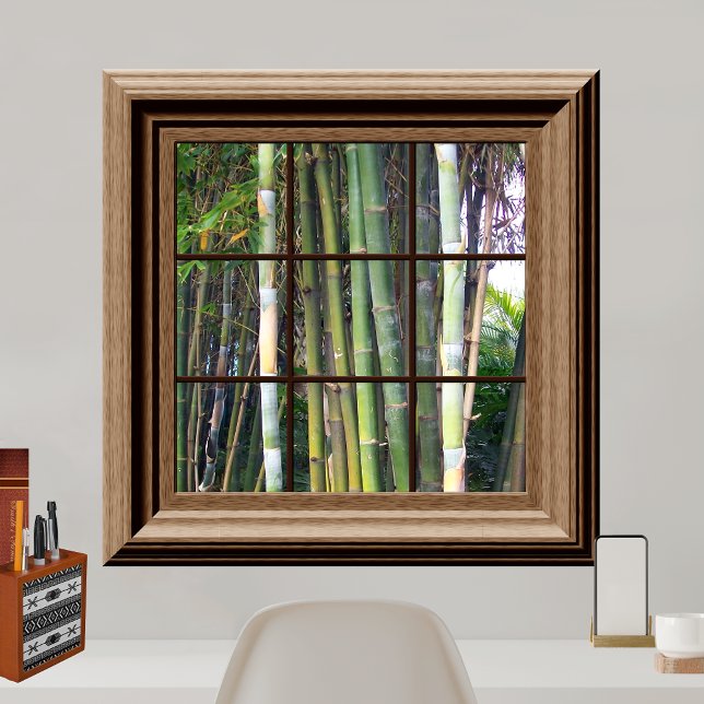 Fake Window View Poster Bamboo Trees Zen (Creator Uploaded)