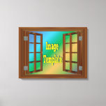 Fake Window View Template Canvas Print at Zazzle