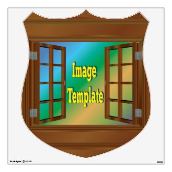 Fake Window View Template Wall Decal by Zazzimsical at Zazzle
