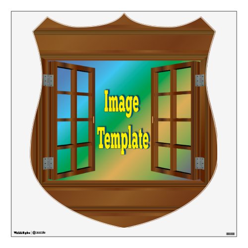 Fake Window View Template Wall Decal