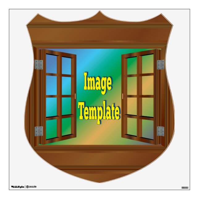 Fake Window View Template Wall Decal (Front)