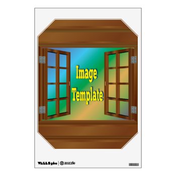 Fake Window View Template Wall Sticker by Zazzimsical at Zazzle