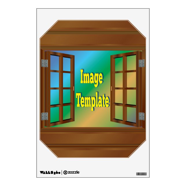 Fake Window View Template Wall Sticker (Front)