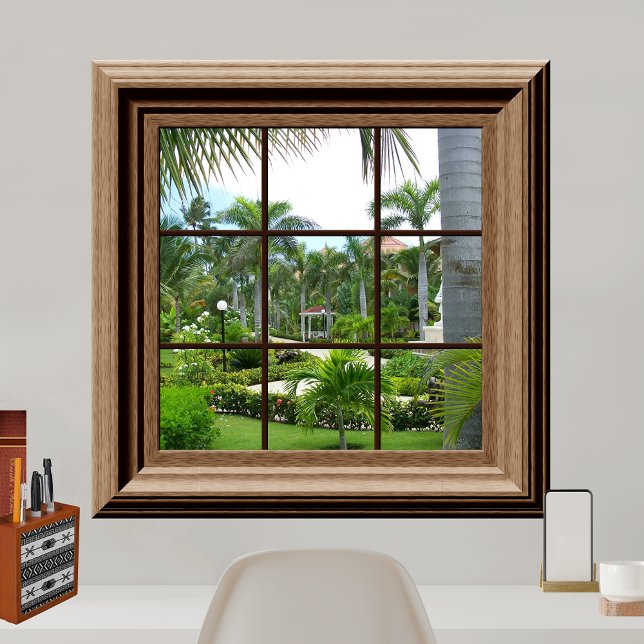 Fake Window View Tropical Landscape Relaxing Poster (Creator Uploaded)