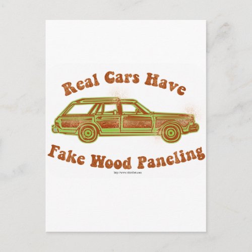 Fake Wood Paneling Postcard